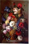 Floral, beautiful classical still life of flowers.073 unknow artist